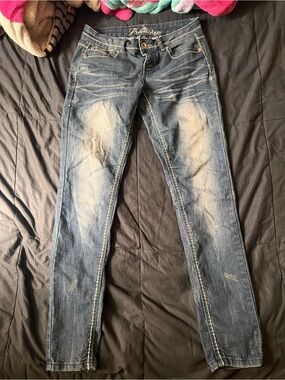 Premium Women's Distressed Slim Jeans - Blue